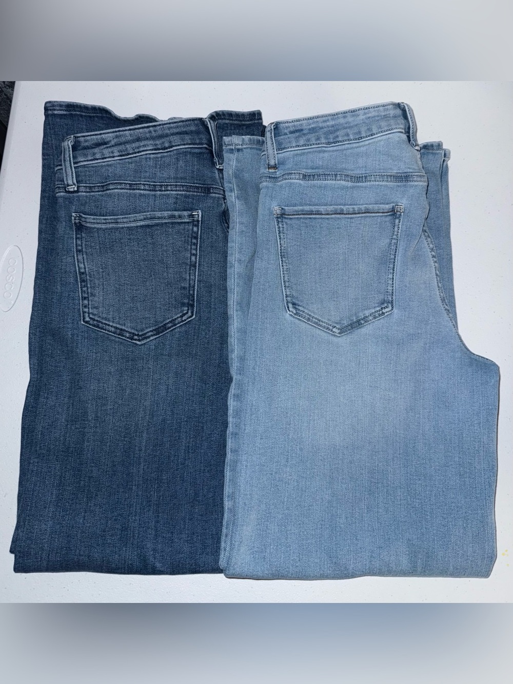 Bundle of Two Quince Organic Cotton Bella Stretch Wide Leg Jeans Size 29